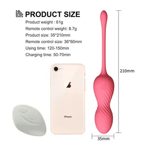 Pink Silicone Egg Remote Wireless Vibrating Sex toys Kegel Exerciser Ball For Women