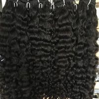 Extensions de Cheveux Humains Bouclés Européens Naturels Noirs 12A Remy Vierge 1b Double Trame Faite à la Machine 22 Pouces Vente en Gros