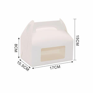 Boîte à pâtisserie festive à main avec fenêtre transparente et boîte cadeau pour la pâtisserie, les desserts et l'emballage des <span class=keywords><strong>pommes</strong></span> de Noël - Product Image 4