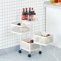 Chariot de cuisine mobile en métal de haute qualité pour usine, chariot de rangement à roulettes