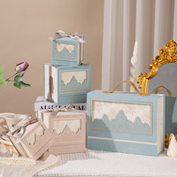 Boîte-cadeau en velours de feu d'artifice doré de style européen de petite taille, boîte-cadeau de souvenir de mariage, boîte de bonbons de mariage à main de banquet