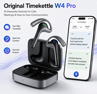 Écouteurs de traduction IA Timekettle W4 Pro – Traducteur intelligent bidirectionnel simultané pour voyages et réunions
