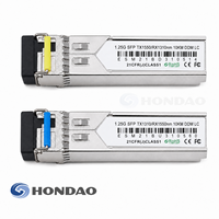 Par de Transceptores SFP de 1.25Gbps 1310/1550nm WDM de Fibra Única LC DDM para Redes Gigabit Ethernet