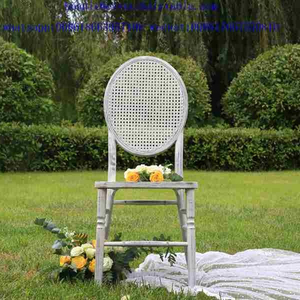 Alquiler de madera blanco antiguo de mimbre de rejilla sillas de comedor Baquet - Product Image 1