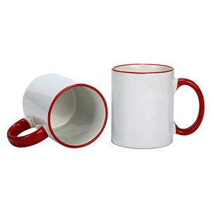 Tùy Chỉnh Số Lượng Lớn Trống Trắng Men Tốt Màu Bên Trong Đỏ Gốm Cốc Cà Phê - Product Image 3