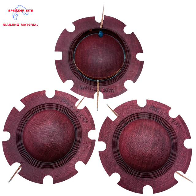 Phenolic Resin Tweeter Diaphragm 2" 51.5mm Glass Fiber Voice Coil Replacement  Diaphragm Deep Purple Color Speaker Accessories