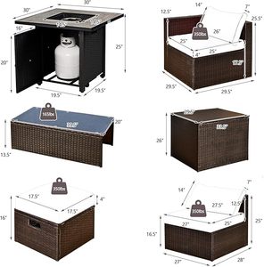 Ensemble de canapé d'angle modulable durable pour l'extérieur, pour terrasse et jardin, en rotin tressé, résistant au lavage - Product Image 6