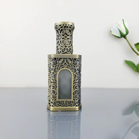 Vente en gros de flacons de parfum vides en verre carrés de luxe de 25 ml avec boîte, vaporisateur d'huile rétro vintage pour parfum et huile essentielle