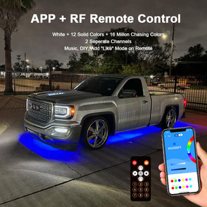 Двухрядная светодиодная подсветка днища автомобиля IP68, водонепроницаемая, с эффектом бегущих огней RGBIC, 6 шт., комплект для автомобилей - Product Image 6