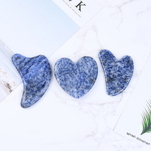 Blue Spot Stone Gua Sha Grattoir pour le <span class=keywords><strong>visage</strong></span> et le corps Grattoir d'<span class=keywords><strong>acupuncture</strong></span> Outil de beauté-Jade Mushroom Guasha pour le massage du <span class=keywords><strong>visage</strong></span> et du corps - Product Image 2