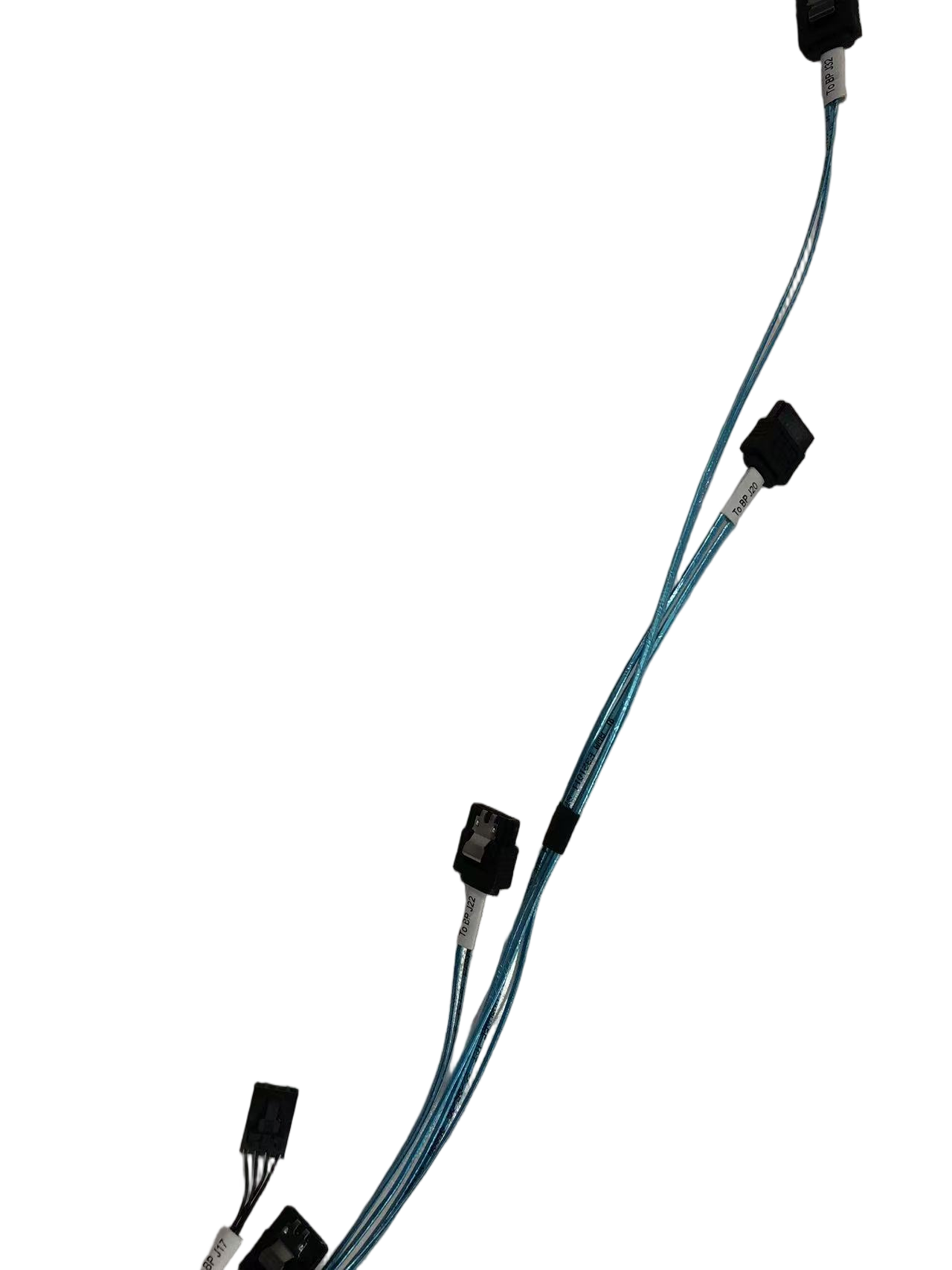 HONPNK Mini SAS HD SFF-8643 to SATA Adapter with 4+MX2.54mm Terminal-4P PVC Jacket for Computer Use