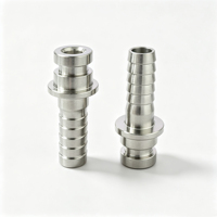 Conector de Manguera de Acero Inoxidable 304 de 1/4'' con Conexión de Espiga para Manguera de Entrada, Accesorio de Tubería para Fluidos y Gases Mecanizado por CNC