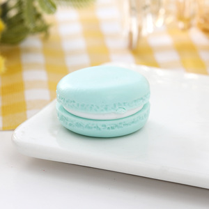 New Fast-Rebound PU Macaron Cake Toys - Realistic Colorful Snack Squishy for Fun Stress Relief & Sweet Dessert <b>Table</b> Decor - Product Image 4