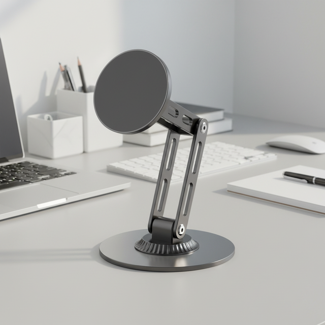 Super Strong Magnetic Phone Mount 360° Rotation Foldable Desktop Stand Magnetic Compatible for Office Home Travel