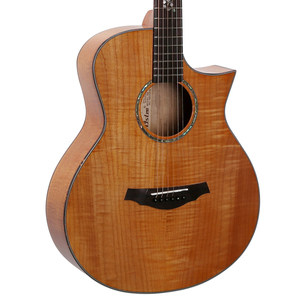 OSTEN TE8-S High-end Cutaway Canada Maple Solid Top High Glossy 40 Inch Acoustic Guitar Mahogany Neck Fingerboard - Product Image 2