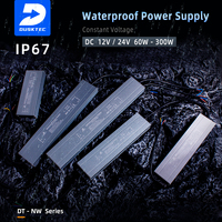 Ultra ince 12V/24V 2.5A - 25A 60w 100w 200w 300w 400w Ip67 ince Led anahtarlama su geçirmez güç kaynağı trafo