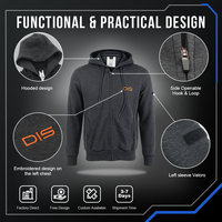 Sudadera con Capucha Personalizada OEM, Algodón, Poliéster, Spandex, 350gsm, Piqué, Capa de Aire, Bordado, Uniforme de Equipo, MOQ100
