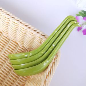 Green Melamine Spoon Imitation Porcelain Design For Restaurant Use - Product Image 3
