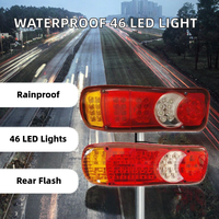 Nouvelle lampe arrière étanche 24V 46 LED clignotante pour remorques, camions, fourgonnettes, caravanes - Accessoires pour camions