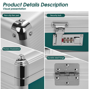 Caja de Almacenamiento Médica Cuadrada de Aleación de Aluminio Glosen con Cerradura de Código, Capacidad de 10-20L para Botiquines de Primeros Auxilios, Uso en el Hogar y al Aire Libre - Product Image 4