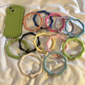 Fashion Silicone Beads <b>Key</b> <b>Ring</b> Chain Cycle Wristlet Keychain Bracelet - Product Image 6