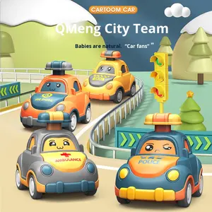 Cartoon Expression Press-Pull Back Truck Fun ABS Plastic Inertia Car for Kids Friction Toy Gift for Children's Driving Fun - Product Image 5