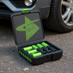 Juego de Herramientas para Reparación de Neumáticos Fasano 628L/S3 con Mangos Verdes para un Fácil Uso - Product Image 3