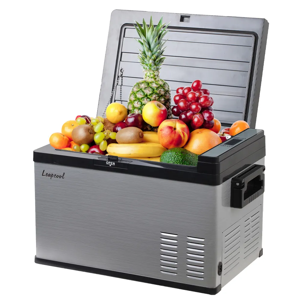 Shopeeホットセルミニカー冷蔵庫25Ldc12v冷蔵庫シングルドアコンプレッサーキャンプ用ポータブル冷蔵庫