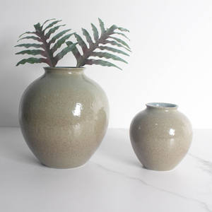 देहाती पारंपरिक हस्तनिर्मित वाटरटाइट फ्रेंडली सिरेमिक टेबलटॉप वेज़ वाबी-साबी शैली जीवन जीने के लिए फूलों की व्यवस्था - Product Image 5