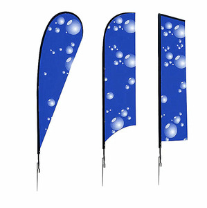 Nhà Máy Giá Quảng Cáo Bãi Biển Cờ <span class=keywords><strong>Tear</strong></span> <span class=keywords><strong>Drop</strong></span> Bay Lông Cờ Tùy Chỉnh Biểu Ngữ Hiển Thị Phụ Kiện Với Cực Cơ Sở Spike Đứng - Product Image 1
