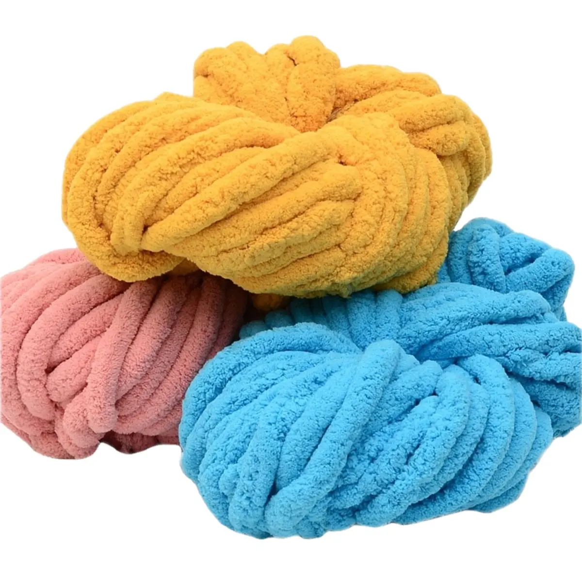 柔らかい手分厚いアクリルファンシー糸スカーフ編み用