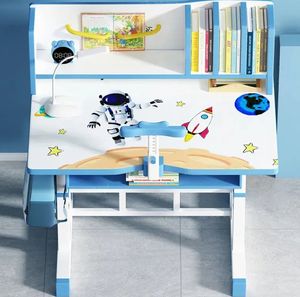 Ensemble Chaise de Bureau et <span class=keywords><strong>Table</strong></span> d'Étude Vert de Haute Qualité pour Enfants Moderne, avec Support à Livres, Hauteur Réglable et Fonctions de Sécurité pour Maisons, Hôtels, Salles de Sport - Product Image 2