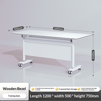 Table de réunion mobile en métal, table de formation pliante et chaise combinées, table longue modulable avec mécanisme à roulettes, bureau