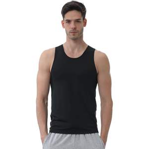 2025 camiseta sin mangas atlética para hombre talla XL Chaleco de entrenamiento de gimnasio sin mangas de algodón poliéster camisa capucha capa Base Lisa equipo de entrenamiento - Product Image 5