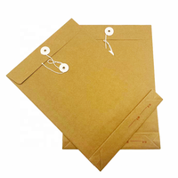 Vente en gros OEM enveloppes en papier kraft brun A4 biodégradable et recyclé PPAER sac d'emballage avec corde écologique pour l'expédition