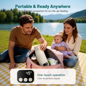 เครื่องอุ่นขวดนมไร้สายสแตนเลสแบบพกพา พร้อมแบตเตอรี่ USB ชาร์จไฟได้ ให้ความร้อนเร็ว ทรงพลัง รับประกัน 1 ปี - Product Image 4