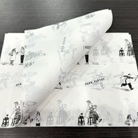 Rouleau de papier d'emballage plat biodégradable et recyclable taille A4 personnalisé imprimé en noir en matériau chimique pour chaussures vêtements cadeaux