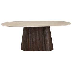 Sala da pranzo mobili da <span class=keywords><strong>tavolo</strong></span> 4 <span class=keywords><strong>6</strong></span> 8 <span class=keywords><strong>posti</strong></span> nordico di lusso moderno sinterizzato in pietra travertino <span class=keywords><strong>cucina</strong></span> tavoli da pranzo - Product Image 2