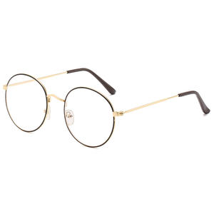 Lunettes d'ordinateur rondes Qianai anti-lumière bleue, monture métallique complète, pour femmes, verres en acrylique, argent et noir - Product Image 4