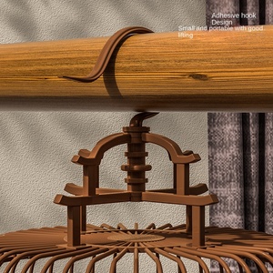 Gabbia per Uccelli Domestica Grande Lusso Villa Retrò in Plastica da Esterno Portatile Facile da Pulire per Pappagalli Peonia e Calopsittici - Product Image 4