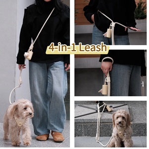 Tali pegangan pinggang selempang badan, warna kustom 4-in-1 panjang dapat disesuaikan bebas genggam tali pegangan pinggang nilon Premium bahan poliester tali anjing besar - Product Image 2
