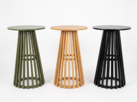 Table de bar en bois de pin de style moderne, diamètre 70 cm, table ronde haute pour extérieur, jardin, mariage, événement, fête, mobilier