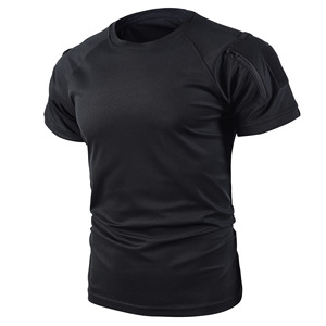 T-shirt tattica mimetica da uomo Special Forces in poliestere ad asciugatura rapida a maniche corte per l'estate, verde, per attività all'aperto - Product Image 4