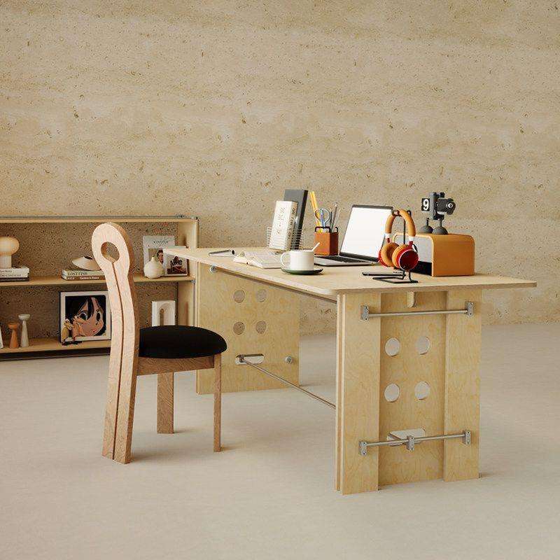 Couleur bois naturel, longueur 100 cm, largeur 60 cm, hauteur 76 cm