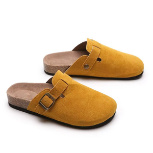 2023 erkekler ve kadınlar deri kapalı açık terlik katır Bio Toe mantar takunya slaytlar konfor ile ayakkabı tabanlığı kaplaması - Product Image 6