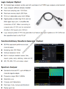 ออสซิลโลสโคปสัญญาณผสม UNI T MSO3054X คุณภาพสูง พร้อมช่องสัญญาณสี่ช่อง และแบนด์วิดท์ 500 MHz ออสซิลโลสโคปดิจิตอลประสิทธิภาพสูง - Product Image 6