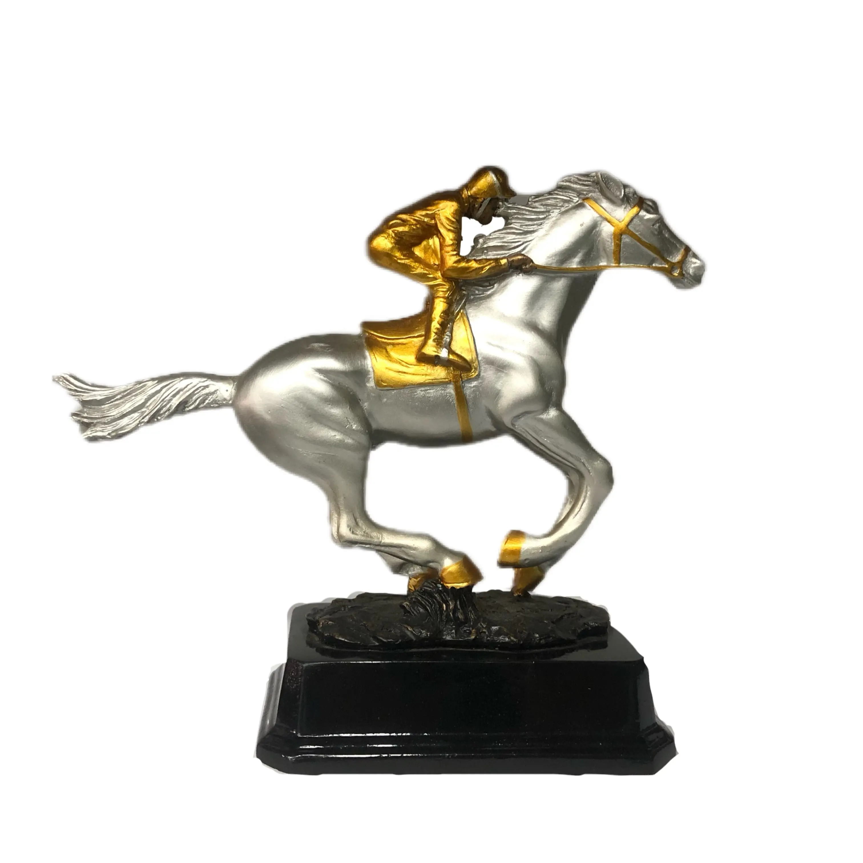 Figura de caballo de carreras, trofeo de carreras, ornamento 3D moldeado coleccionable, estatua conmemorativa para competición, decoración de escritorio