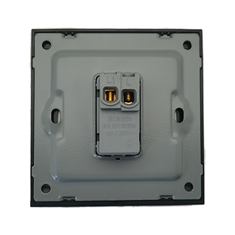 VNX Hot Sale Wholesale Selling UK Standard 1Gang Switch DoorBell With Neon PC Wire Drawing Standard Grounding for Home