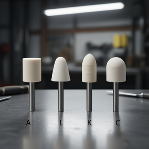 Tampons de polissage Fervi sur tige en forme de A, L, K, C pour une finition de précision - Product Image 3