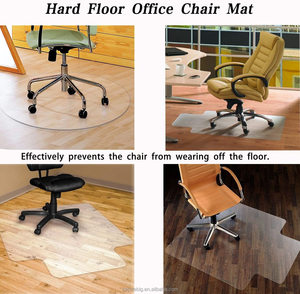 Tapis de chaise de bureau moderne en PVC, antidérapant, adapté aux animaux domestiques, couleur unie, protection de bureau, pour sols en bois dur et carrelage, lavable, usage domestique, 0,8-3 mm - Product Image 6